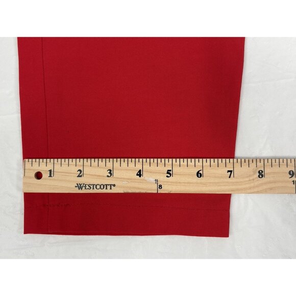 Atelier Gardeur DINA 2 Pants Red Womens Sz 16 Zip Pockets 28” Inseam Stretch - Picture 13 of 13